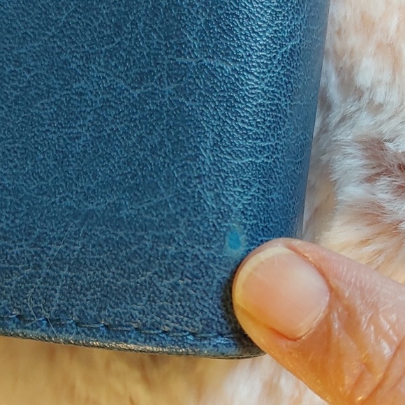 Matt & Nat Blue Wallet With Crossbody Strap - Picture 4 of 9